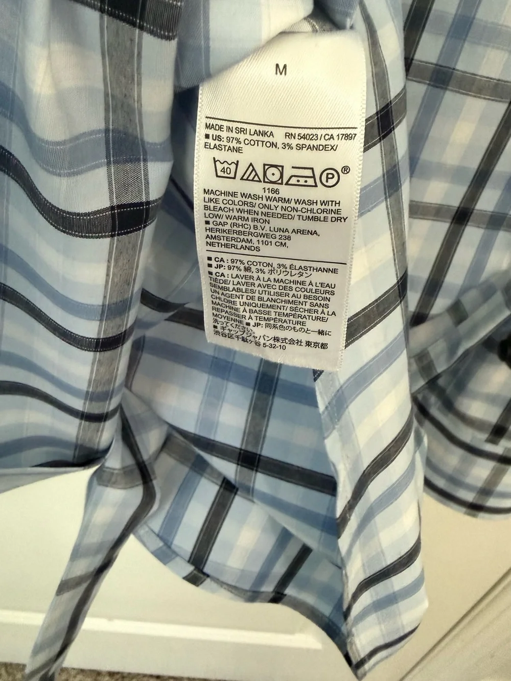 Banana Republic Blue and Plaid Button-Up Shirt